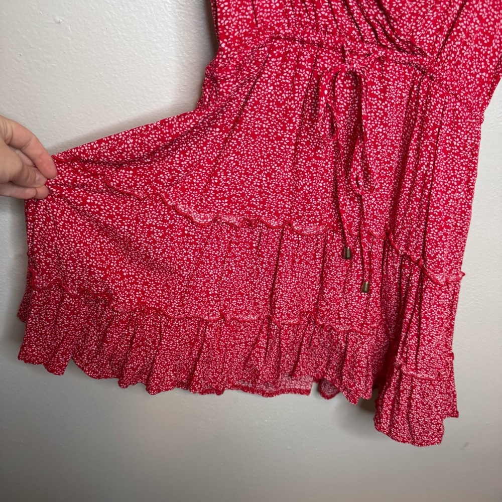 Hello Molly JUST LIKE HONEY DRESS RED Mini Flowy Dress - Picture 11 of 12